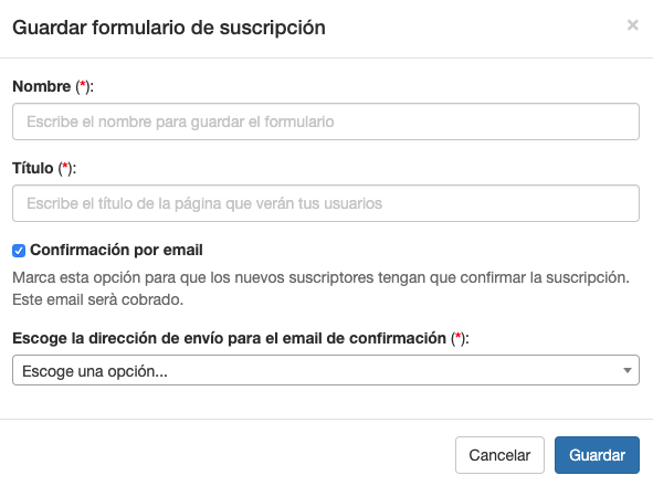 Puedes habilitar la confirmación por email en tu formulario de suscripción -